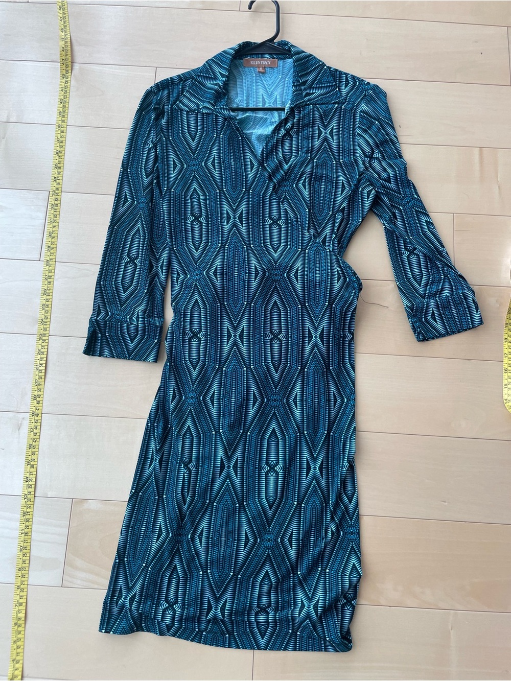 Ellen Tracy medium m Collared Wrap Dress, true wrap!